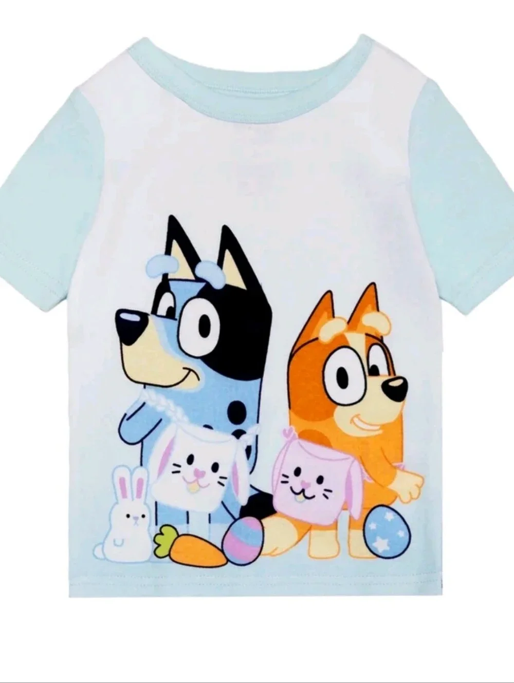 Bluey Girls 2- Piece Easter Short Sleeve and Pant Pajamja Set